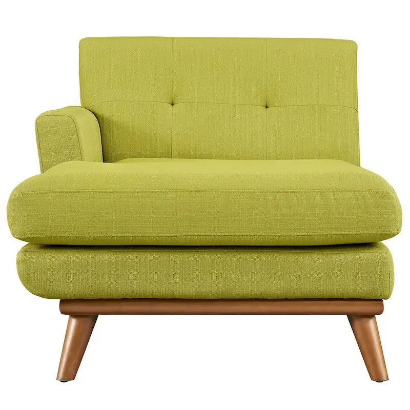 Chaise longue grigia con bracciolo sinistro in stile metà secolo, 1 posto