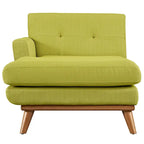 Chaise longue grigia con bracciolo sinistro in stile metà secolo, 1 posto