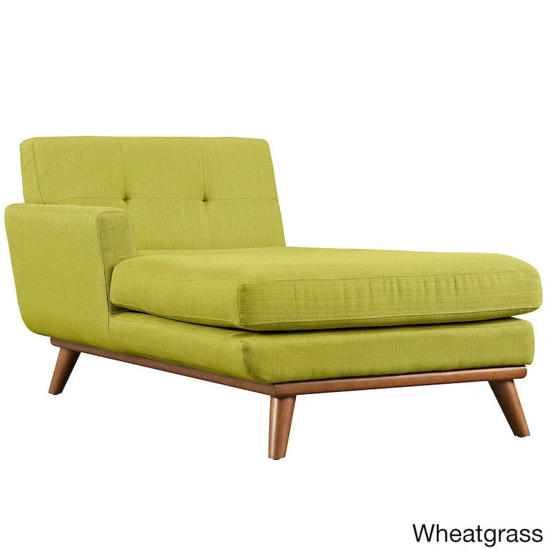 Chaise longue grigia con bracciolo sinistro in stile metà secolo, 1 posto