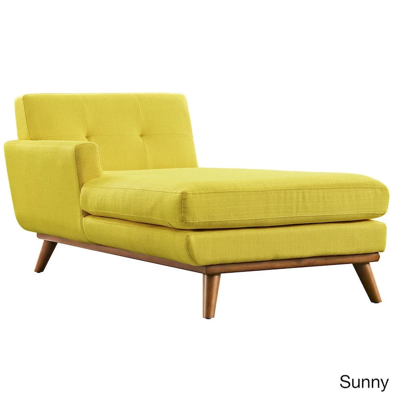 Chaise longue grigia con bracciolo sinistro in stile metà secolo, 1 posto