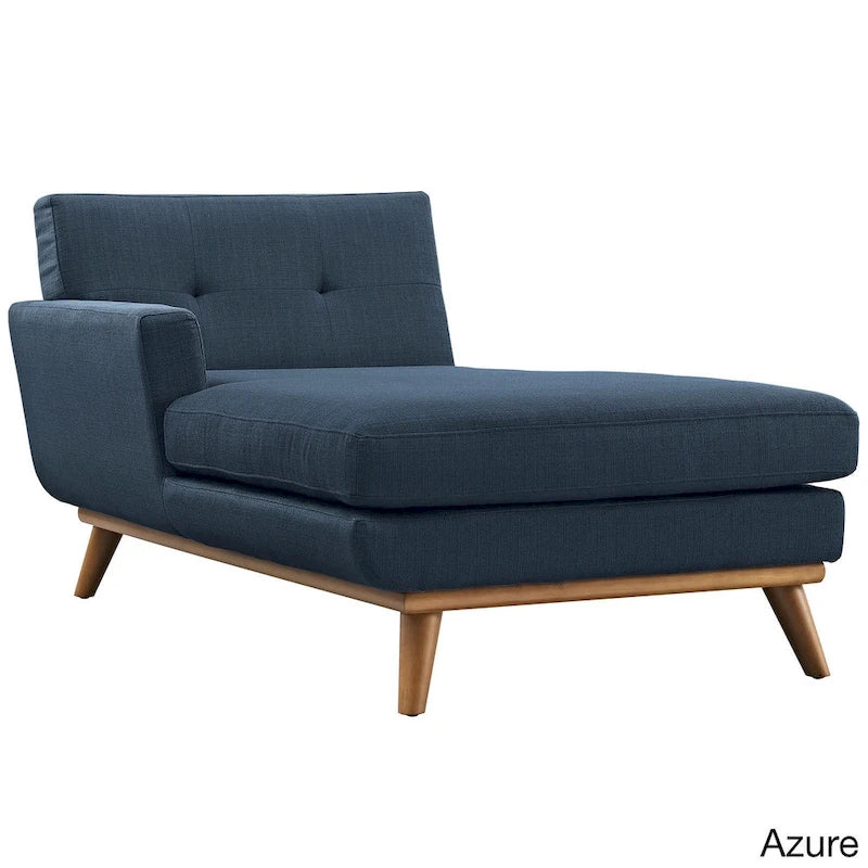 Chaise longue grigia con bracciolo sinistro in stile metà secolo, 1 posto