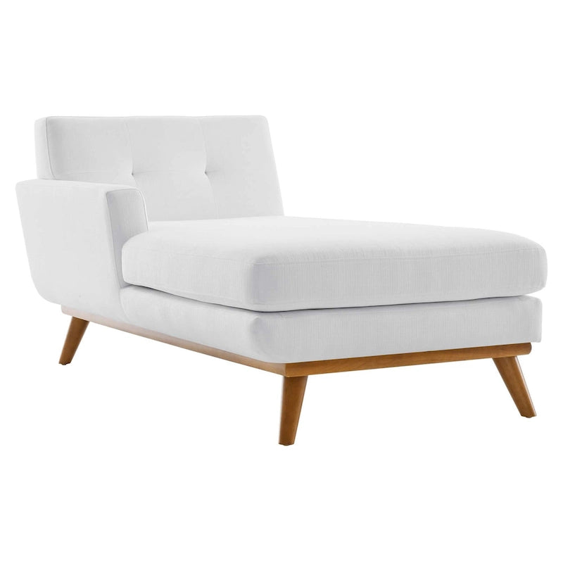 Chaise longue grigia con bracciolo sinistro in stile metà secolo, 1 posto
