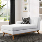 Chaise longue grigia con bracciolo sinistro in stile metà secolo, 1 posto