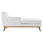 Chaise longue grigia con bracciolo sinistro in stile metà secolo, 1 posto