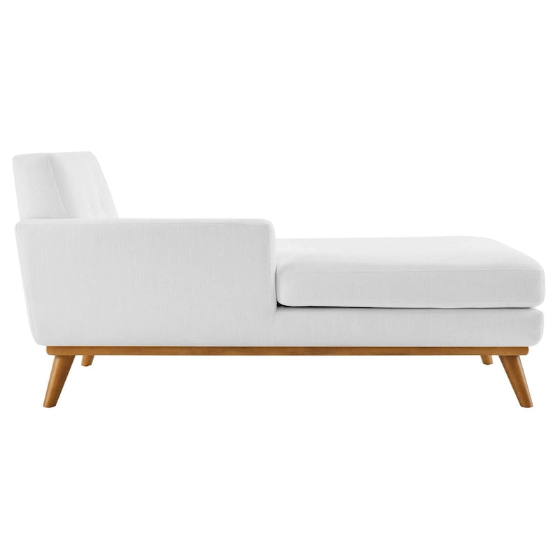 Chaise longue grigia con bracciolo sinistro in stile metà secolo, 1 posto
