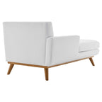 Chaise longue grigia con bracciolo sinistro in stile metà secolo, 1 posto