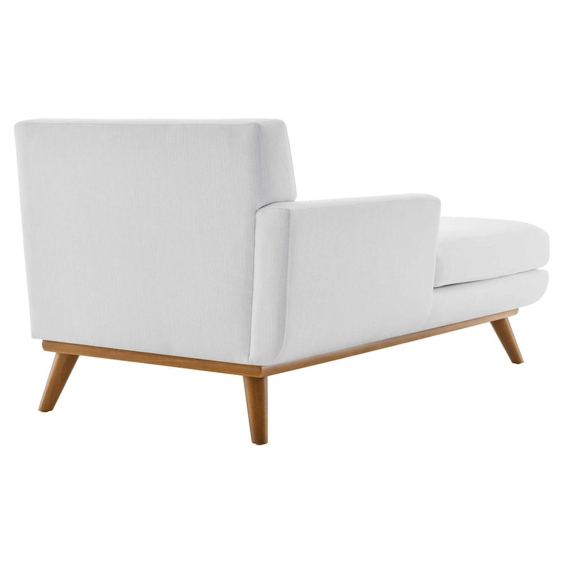 Chaise longue grigia con bracciolo sinistro in stile metà secolo, 1 posto