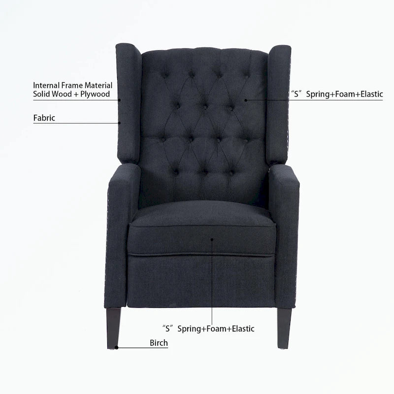 Poltrona Reclinabile, Rosso Vino / Beige / Nero / Grigio / Blu, Monoposto