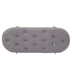 Panca imbottita in velluto da 40" con doppia scarpiera, Rosa / Arancione / Nero / Grigio / Beige / Blu navy / Rosso / Oliva, 1 posto a sedere