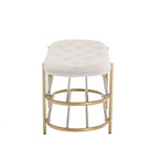 Panca imbottita in velluto da 40" con doppia scarpiera, Rosa / Arancione / Nero / Grigio / Beige / Blu navy / Rosso / Oliva, 1 posto a sedere