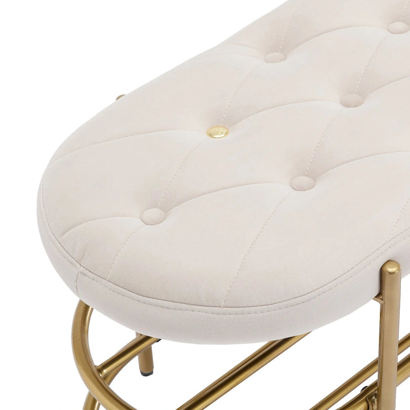 Panca imbottita in velluto da 40" con doppia scarpiera, Rosa / Arancione / Nero / Grigio / Beige / Blu navy / Rosso / Oliva, 1 posto a sedere