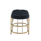 Panca imbottita in velluto da 40" con doppia scarpiera, Rosa / Arancione / Nero / Grigio / Beige / Blu navy / Rosso / Oliva, 1 posto a sedere