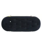 Panca imbottita in velluto da 40" con doppia scarpiera, Rosa / Arancione / Nero / Grigio / Beige / Blu navy / Rosso / Oliva, 1 posto a sedere