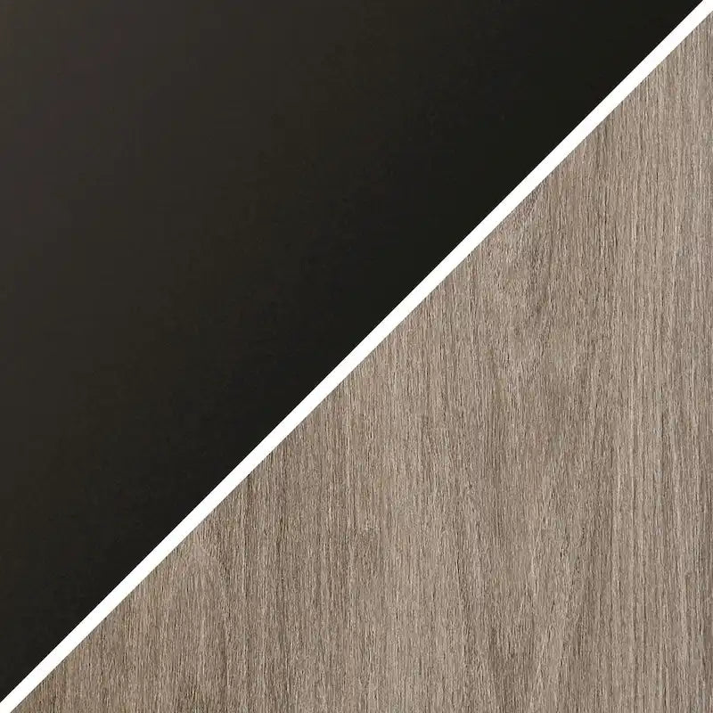 Bronzo Brunito / Venatura Nera e Tavolino Tondo in Rovere Grigio