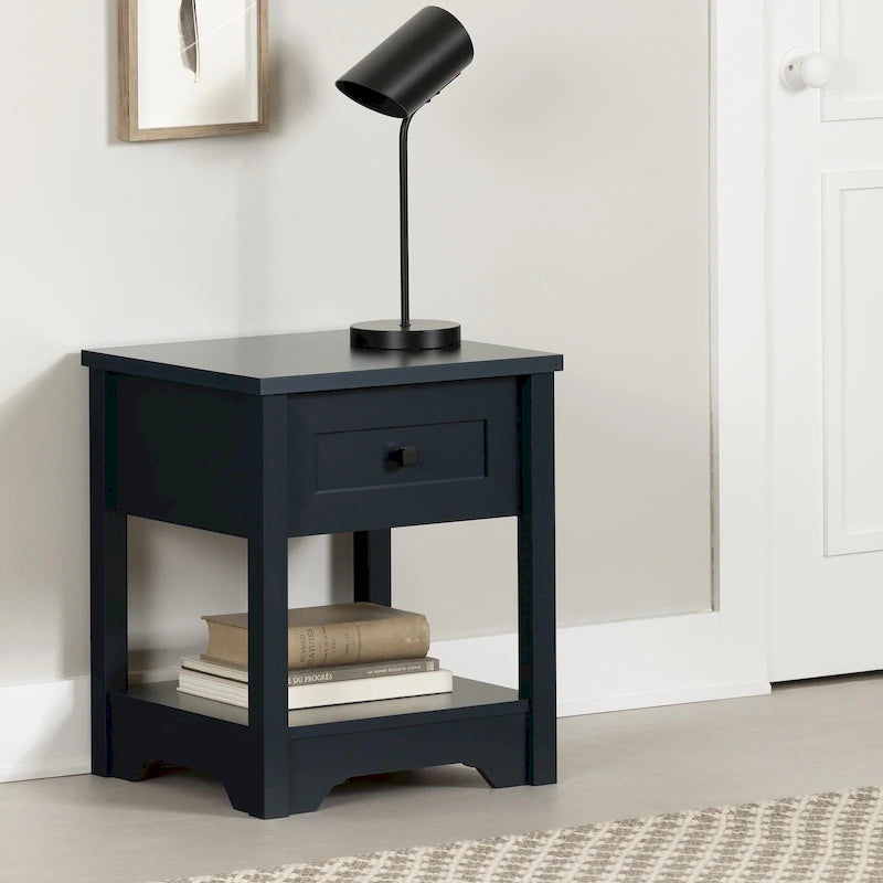 Tavolino a cassetti Navy Blue / White Pine / Fall Oak Shaker