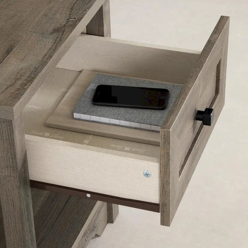 Tavolino a cassetti Navy Blue / White Pine / Fall Oak Shaker