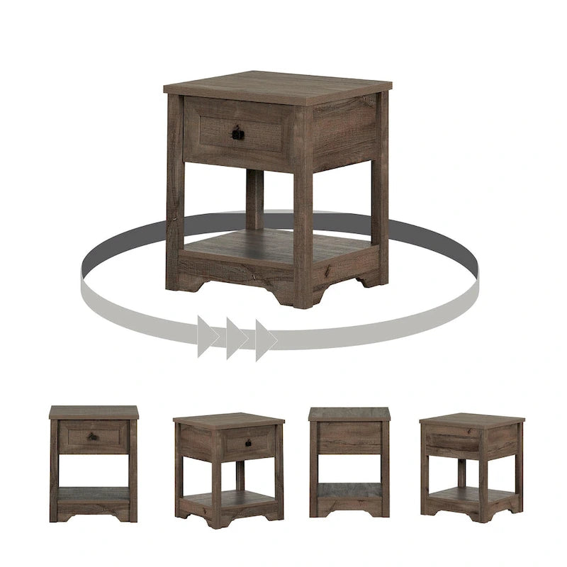 Tavolino a cassetti Navy Blue / White Pine / Fall Oak Shaker