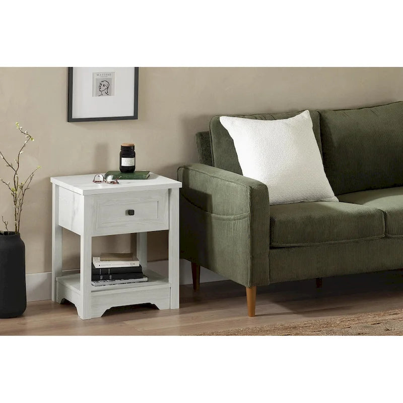 Tavolino a cassetti Navy Blue / White Pine / Fall Oak Shaker