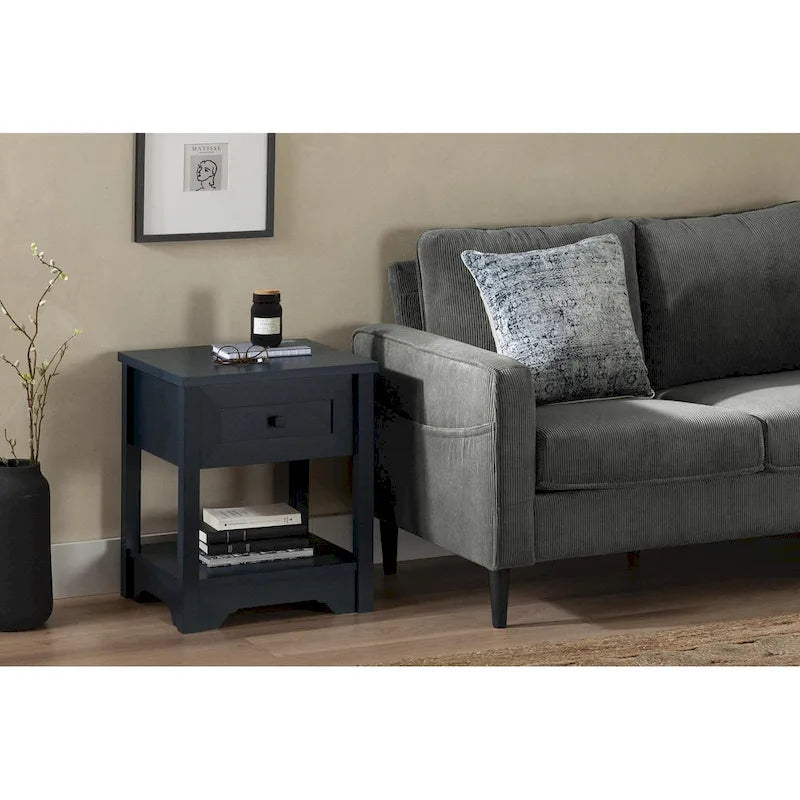 Tavolino a cassetti Navy Blue / White Pine / Fall Oak Shaker