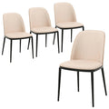 Sedia da pranzo imbottita in noce/nero/legno naturale, sedile in velluto, struttura in acciaio, set da 4