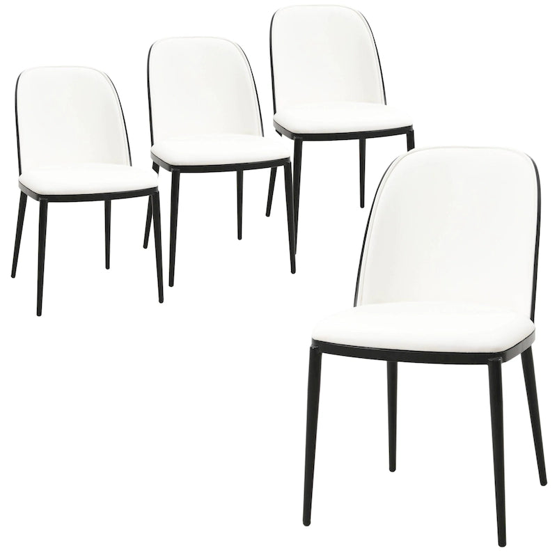 Sedia da pranzo imbottita in noce/nero/legno naturale, sedile in velluto, struttura in acciaio, set da 4