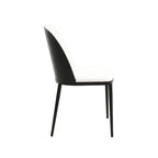 Sedia da pranzo imbottita in noce/nero/legno naturale, sedile in velluto, struttura in acciaio, set da 4
