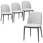 Sedia da pranzo imbottita in noce/nero/legno naturale, sedile in velluto, struttura in acciaio, set da 4