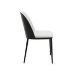 Sedia da pranzo imbottita in noce/nero/legno naturale, sedile in velluto, struttura in acciaio, set da 4