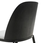 Sedia da pranzo imbottita in noce/nero/legno naturale, sedile in velluto, struttura in acciaio, set da 4