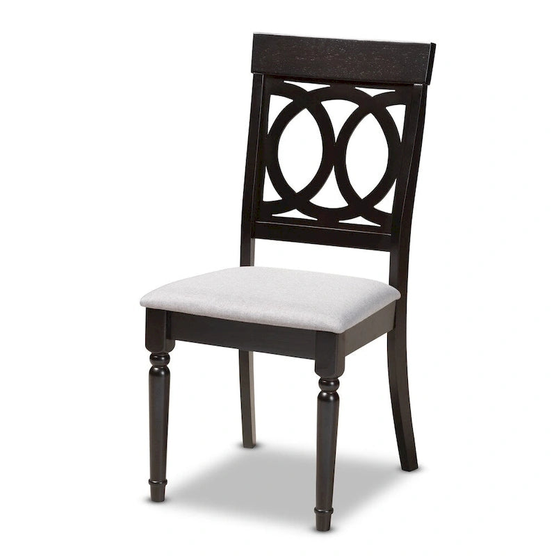 Sedia da pranzo sabbia/grigio, stile contemporaneo, set da 4 pezzi