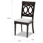 Sedia da pranzo sabbia/grigio, stile contemporaneo, set da 4 pezzi