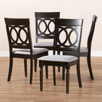 Sedia da pranzo sabbia/grigio, stile contemporaneo, set da 4 pezzi
