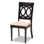 Sedia da pranzo sabbia/grigio, stile contemporaneo, set da 4 pezzi