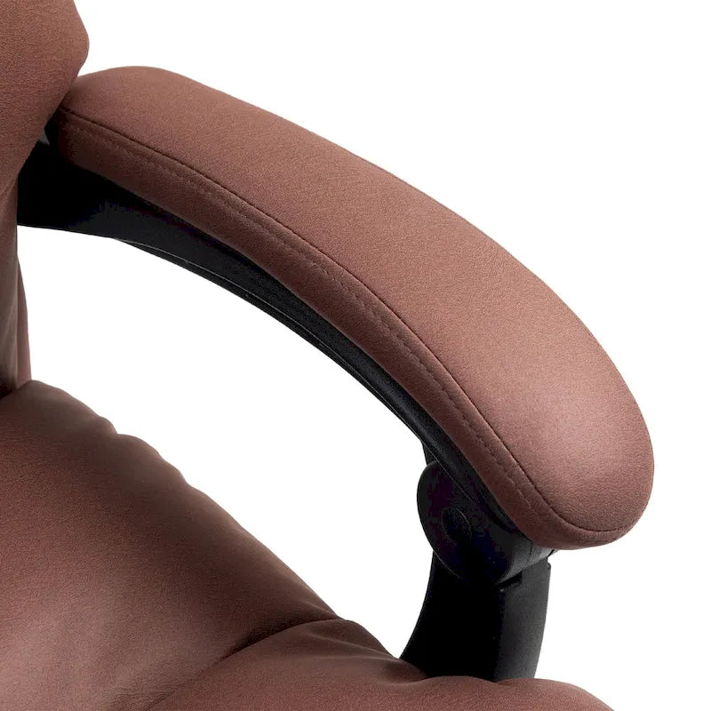 Sedia da ufficio massaggiante reclinabile color bianco crema con poggiapiedi, 1 posto