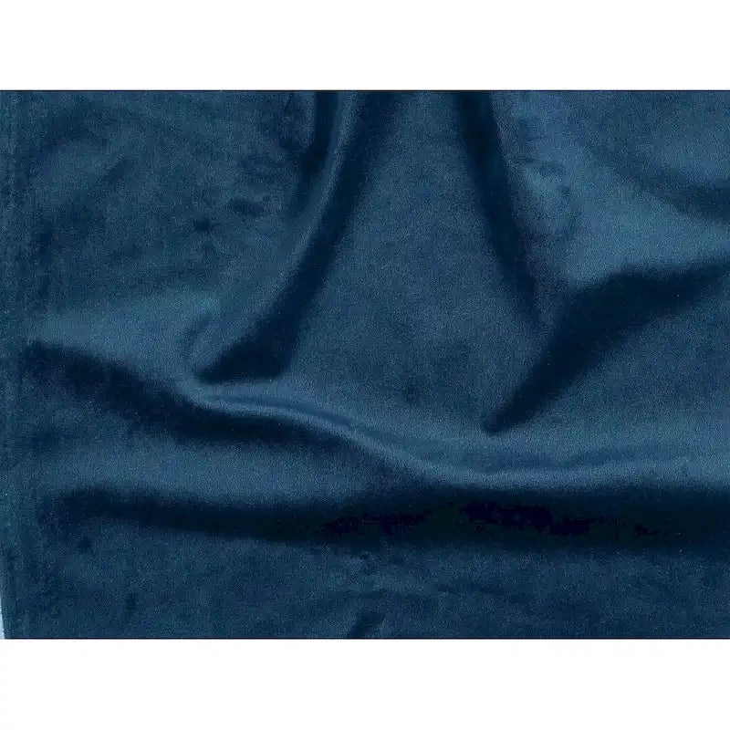 Panca imbottita in velluto blu con gambe in metallo, media, 1 posto