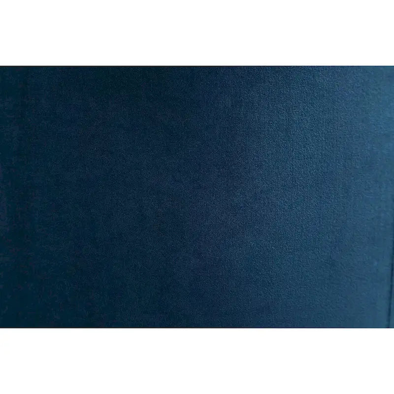 Panca imbottita in velluto blu con gambe in metallo, media, 1 posto