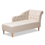 Chaise longue trapuntata beige/grigia, singola