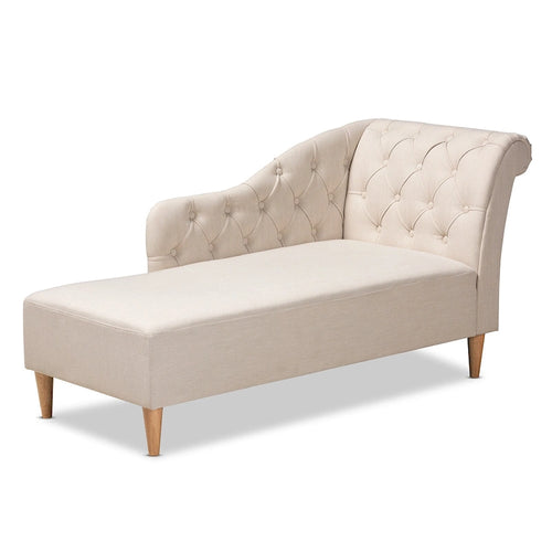 Chaise longue trapuntata beige/grigia, singola
