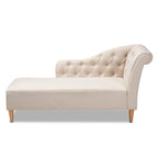 Chaise longue trapuntata beige/grigia, singola