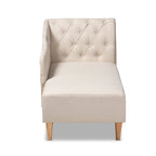 Chaise longue trapuntata beige/grigia, singola