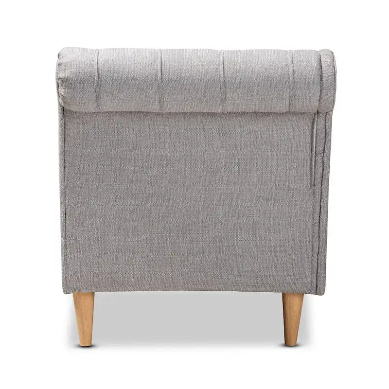 Chaise longue trapuntata beige/grigia, singola