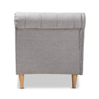 Chaise longue trapuntata beige/grigia, singola