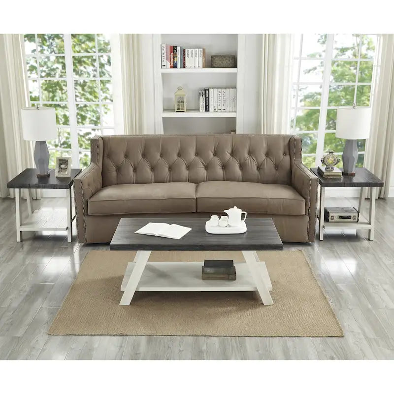 Set di tavoli a 3 pezzi stile cavalletto nero/antracite/bianco/espresso/noce/grigio/beige
