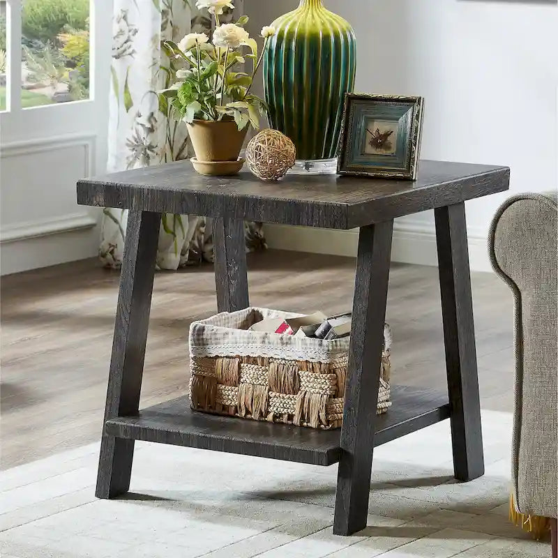 Set di tavoli a 3 pezzi stile cavalletto nero/antracite/bianco/espresso/noce/grigio/beige