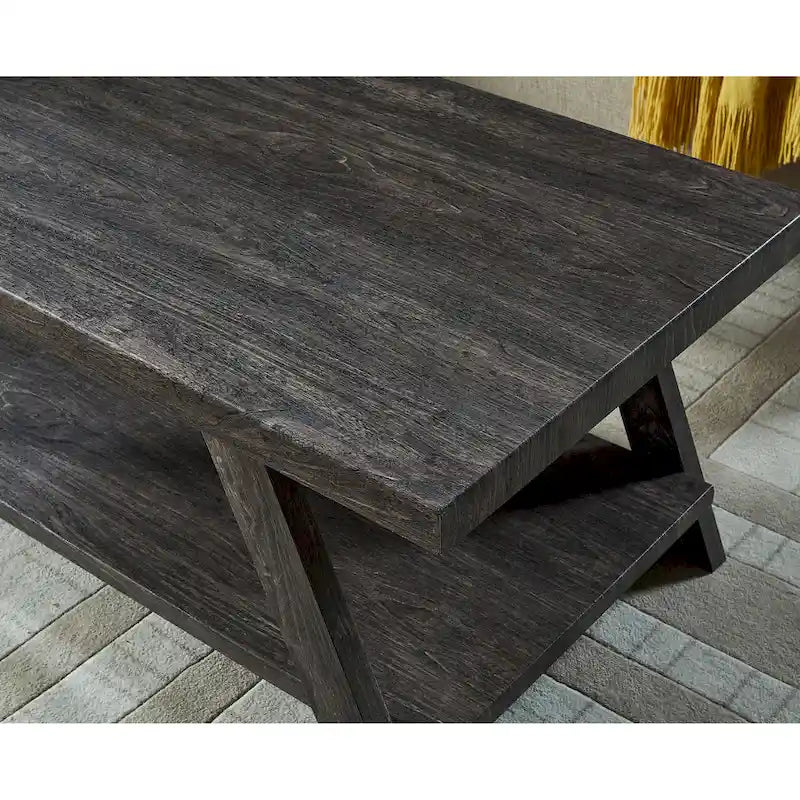 Set di tavoli a 3 pezzi stile cavalletto nero/antracite/bianco/espresso/noce/grigio/beige