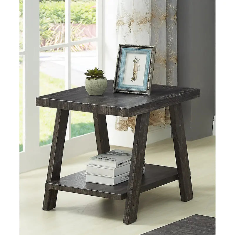 Set di tavoli a 3 pezzi stile cavalletto nero/antracite/bianco/espresso/noce/grigio/beige