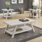 Set di tavoli a 3 pezzi stile cavalletto nero/antracite/bianco/espresso/noce/grigio/beige