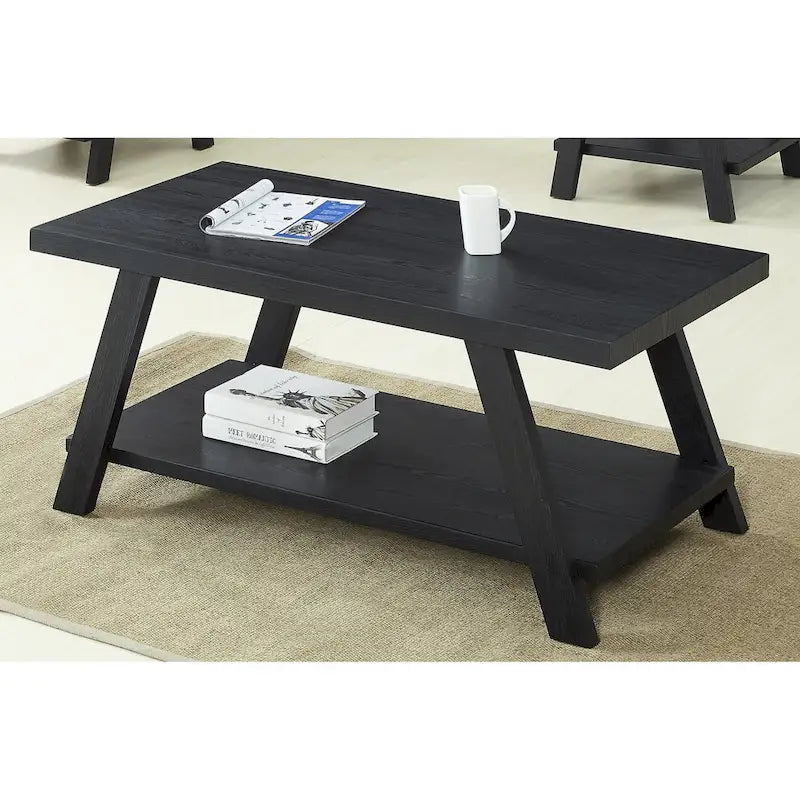 Set di tavoli a 3 pezzi stile cavalletto nero/antracite/bianco/espresso/noce/grigio/beige