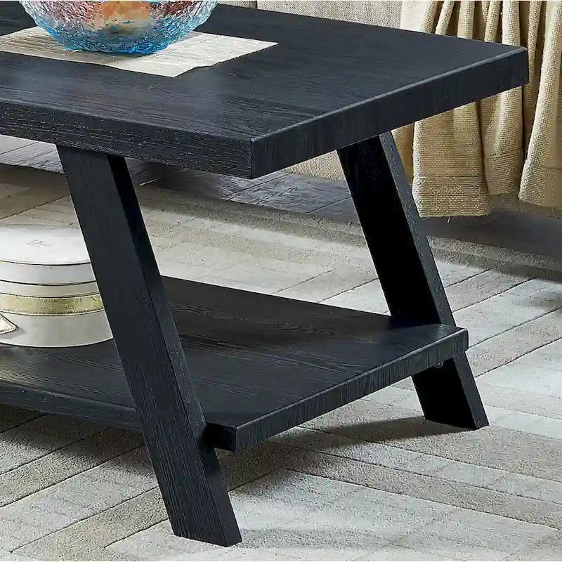 Set di tavoli a 3 pezzi stile cavalletto nero/antracite/bianco/espresso/noce/grigio/beige