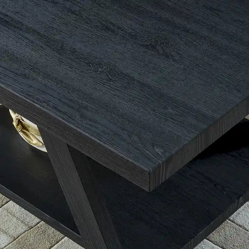 Set di tavoli a 3 pezzi stile cavalletto nero/antracite/bianco/espresso/noce/grigio/beige